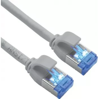ROLINE cable de parcheo S/FTP Cat.6A TPE apto para PoE sin enredos gris 1.5m - red - CAT 6a