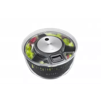 Centrifugadora de ensaladas GEFU Speedwing 28150 — bol transparente de 5 L, funcionamiento por botón, carcasa de plástico