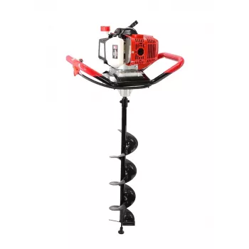 Barrena de tierra AWTools GD520-2 de gasolina 2,95 CV, depósito de 900 ml, incluye 3 brocas