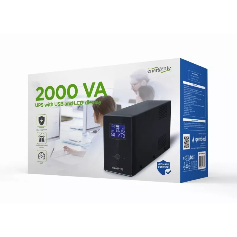 SAI (sistema de alimentación ininterrumpida) Gembird EG-UPS-035 Line-Interactive 2 kVA 1200 W 5 salidas AC