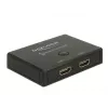DeLock conmutador HDMI 2 - 1 bidireccional 4K 60 Hz - conmutador de vídeo/audio - 2 x HDMI - sobremesa