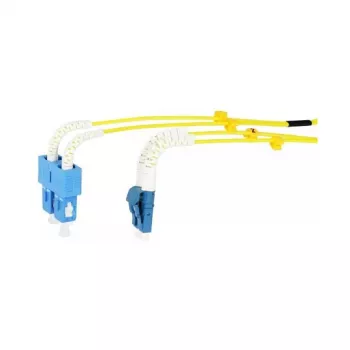 Synergy 21 Cable de parcheo de fibra óptica de 2 fibras 2 m LC-SC 9/125 µm OS2 AD 2 mm funda flexible de protección contra dobleces - Fibra monomodo - 2 m