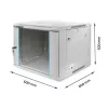 Armario rack QOLTEC 19 pulgadas 9U 600x500x600 montaje en pared o suelo carcasa para servidor