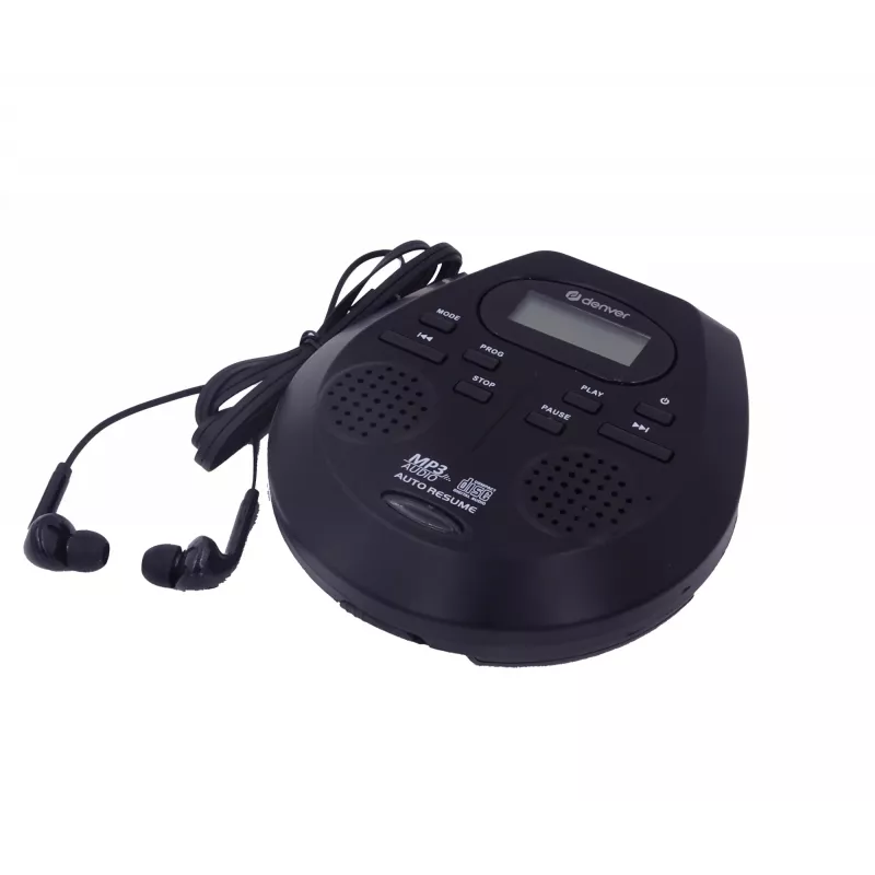 Reproductor de CD portátil Denver DMP-395B Negro Reproducción MP3 Pantalla LCD