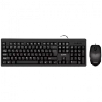 Combo teclado+ratón KB-S320C negro (104 teclas, 1000 DPI, 2+1 botones)