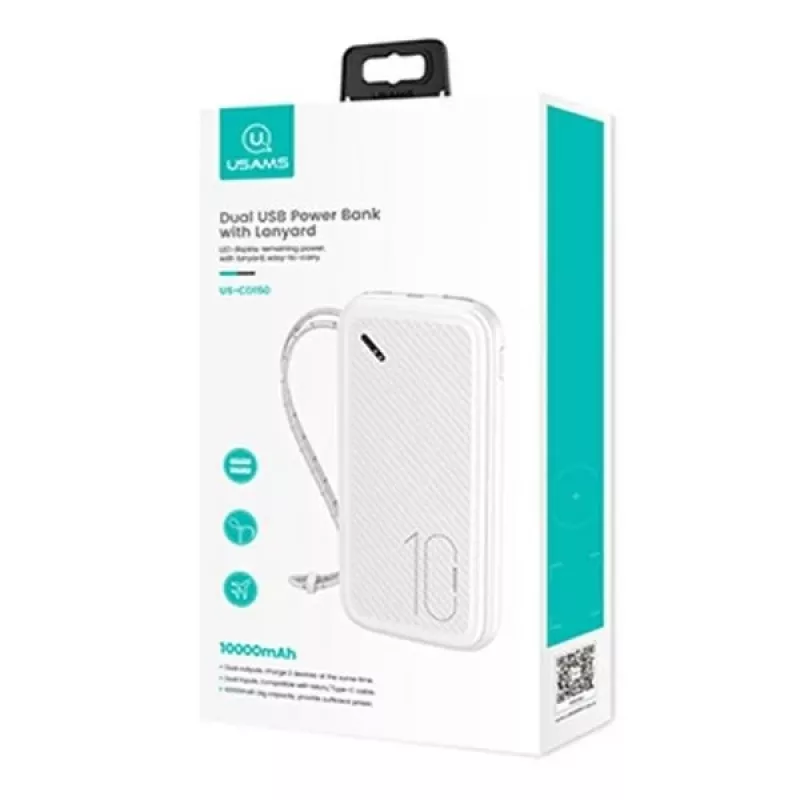 Batería externa PB56 10000mAh 2xUSB blanco