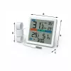 Manta MTO002W estación meteorológica con sensor externo, termómetro/higrómetro, reloj, blanca