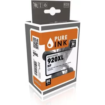 PURE INK HP920BKXL PI HP 920XL OJ Tinta black HC reconstruida 1200 páginas chip 49ml (HP920BKXL) - Compatible - negro