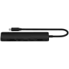 Adaptador multipuerto Satechi 7 en 1 USB-C Slim Ethernet (USB-C PD, 2x USB-A, HDMI 4K, Ethernet, lector de tarjetas micro/SD) (negro)