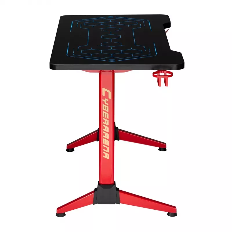 Mesa gaming MACLEAN RS163 RGB LED, gran superficie de trabajo, carga máx. 100 kg, altura máx. 760 mm