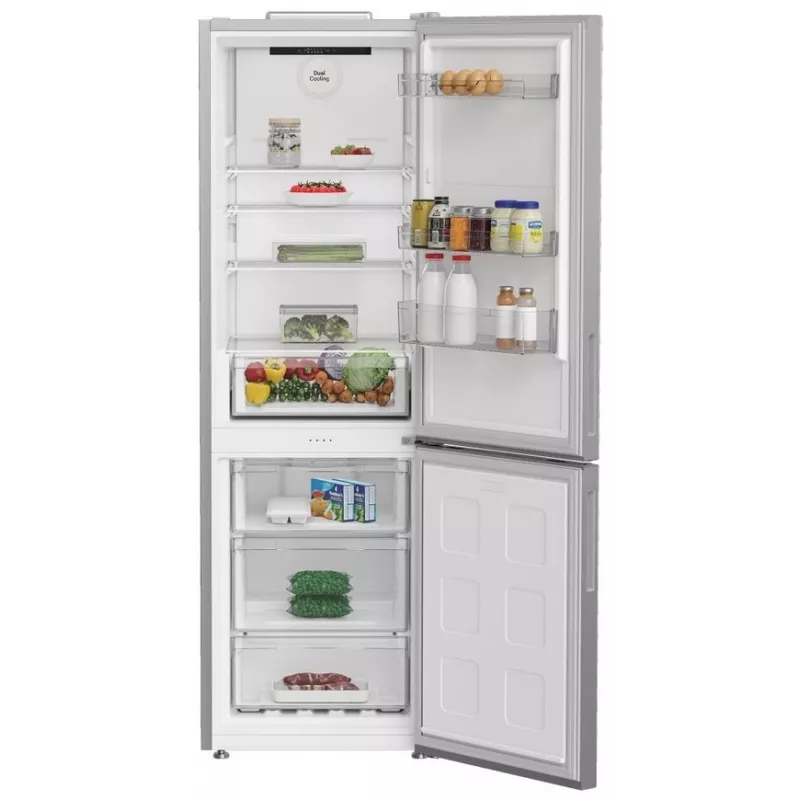 Frigorífico Indesit INK 25402 S4E | Compacto de libre instalación, No Frost, 249 L frigorífico / 106 L congelador, Alto 203,5 cm, Clase energética E, 37 dB, Plata