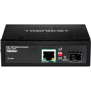 TRENDnet TI-PF11SFP - Convertidor de medios - GigE - 10Base-T, 100Base-TX, 1000Base-T - RJ-45 / SFP (mini-GBIC) - hasta 40 km (TI-PF11SFP)