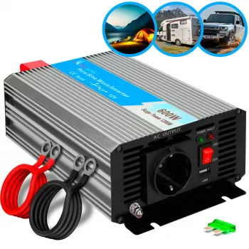 Convertidor de tensión Extralink OPIP-600W 12V 600W onda sinusoidal pura