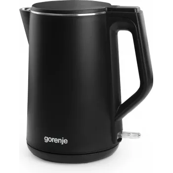 Hervidor eléctrico Gorenje K15DWBK – 1,5 L, 2200 W, negro, control por botones, base 360°