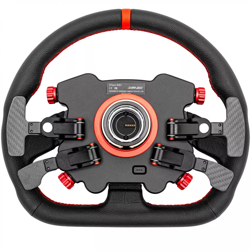 Volante Simagic GT1 D + Pro-Hub/Botón - Cuero