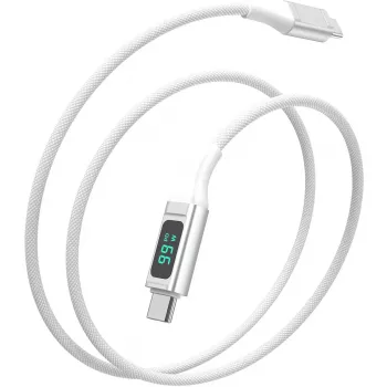 4smarts cable USB-C a USB-C DigitCord 100W 1.5m. blanco