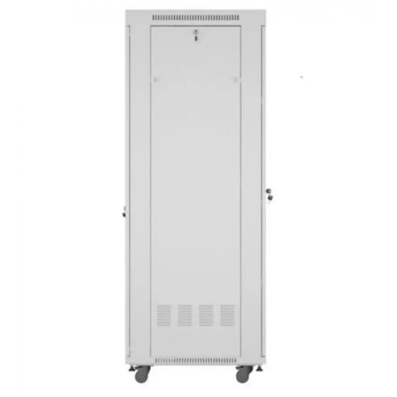 Lanberg FF01-6842-12SL armario rack de suelo de 19" 42U 600x800x2122 mm, puerta de cristal, LCD, flat pack, 1200 kg, IP20, gris