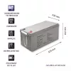 Batería AGM recargable QOLTEC 53069 12V 200Ah para alimentación de respaldo y sistemas SAI