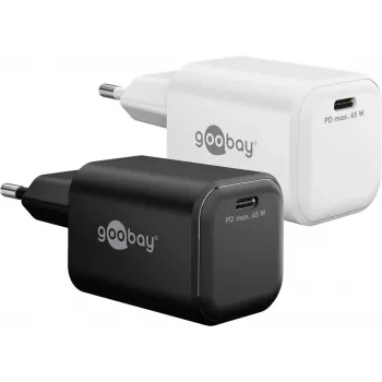 Cargador rápido Goobay USB-C™ PD GaN Nano (65 W) blanco (79156)