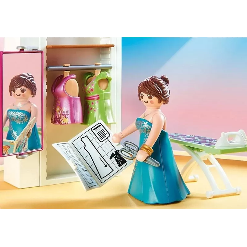 Casa de muñecas Playmobil set de juego con figuras – dormitorio con rincón de costura 70208