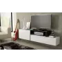Mueble de TV Cama SIGMA 3 180 blanco/blanco brillante + negro
