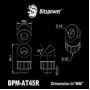 BitsPower Artemis racor giratorio de 45° — negro mate