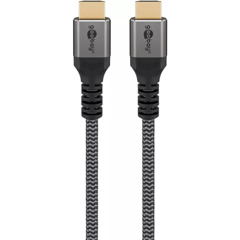 Cable HDMI Plus de alta velocidad con Ethernet, 4K @ 60Hz (gris, 15 metros)