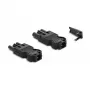 DeLOCK Conector de instalación regleta de tornillos de 3 polos negro 1 set