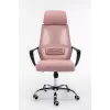 Topeshop FOTEL NIGEL RÓŻOWY silla de oficina/ordenador asiento acolchado respaldo de malla
