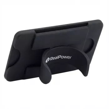 Soporte para smartphone RealPower + Smart Wallet (compartimento para tarjetas)