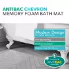 Alfombrilla de baño Beldray LA032647LGRYUFFEU7 Antibac Chevron espuma viscoelástica, antibacteriana, gris