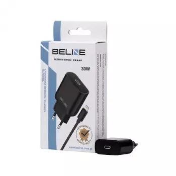 Cargador 30W USB-C a Lightning Beline Beli02174 con cable negro