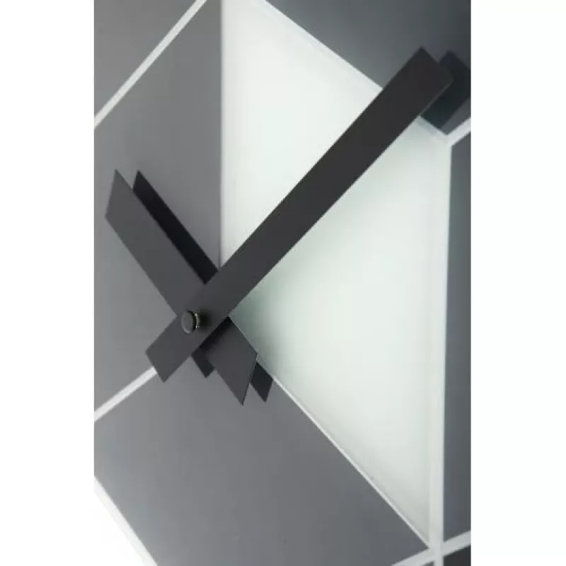 Reloj NeXtime 8171 Cubic, 43,5x37 cm, pared, negro/blanco/gris
