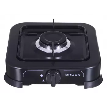 Cocina de gas BROCK GS 2001 BK, un fuego, control manual