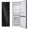 Amica FK3506D.2F(E) frigorífico combi, congelador inferior, 226 l frigorífico + 96 l congelador, Total No Frost, clase energética E, negro