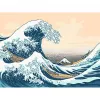 Set de pintura Ravensburger CreArt ART Collection La gran ola de Hokusai 23690 — Set artístico de pintar por números