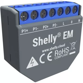 EM | medidor de energía inteligente con Wi-Fi y relé de control de contactor | domótica | compatible con Alexa y Google Home | app iOS Android | No