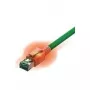 Easylan CS1OGADAD0010 Cable de red RJ45, cable de red CAT 6a S/FTP 1 m verde con LED 1 ud.