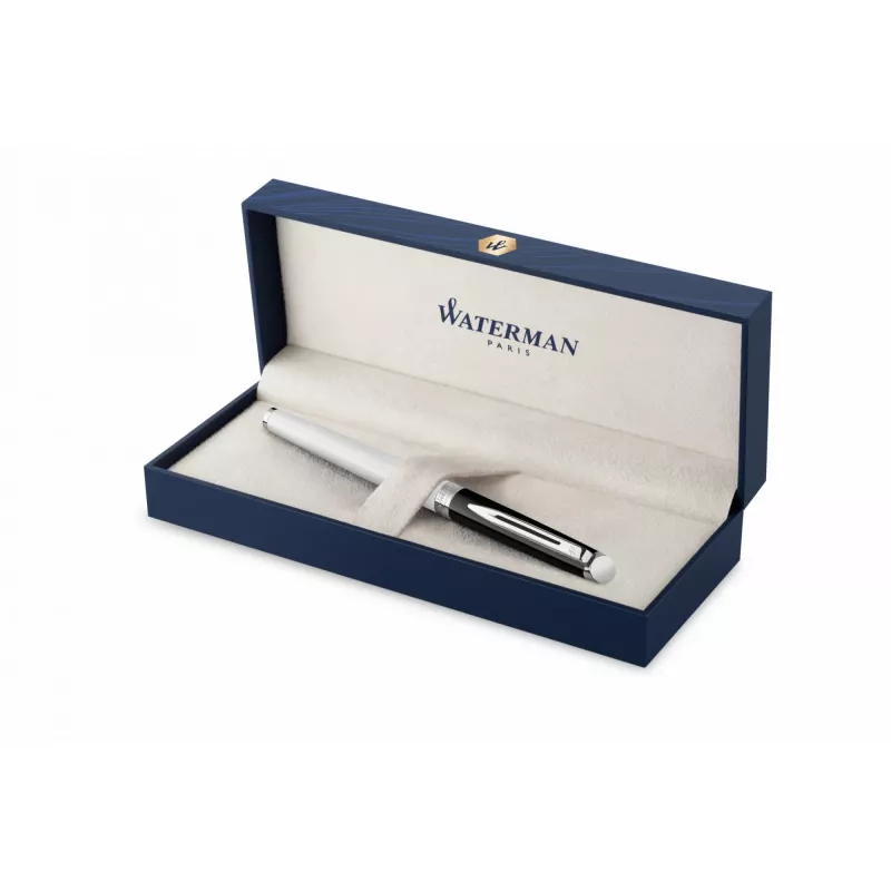 Estilográfica Waterman Hémisphère Colour Blocking negro blanco laca