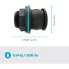 Conector de depósito Push IN, G 1 y G 3/4 (negro, para espesores de pared de 2-10 mm)