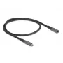 Cable de extensión USB DeLOCK USB Type-C conector macho a conector hembra 10 Gbit/s 0,5 m gris metal