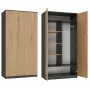 Top E Shop SD-90 ANT/ART KPL armario para dormitorio, 2 puertas, 7 estantes