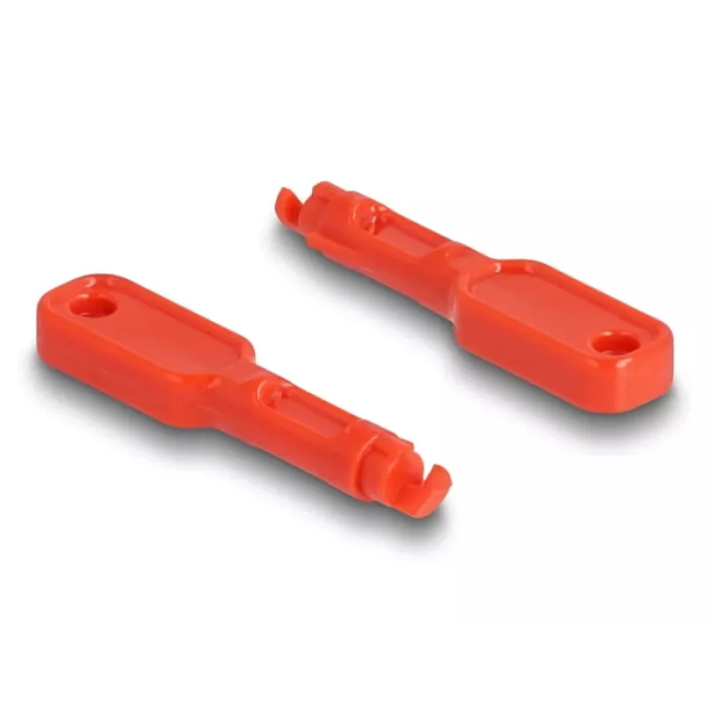 Bloqueador de puertos DeLOCK 20928 RJ-45 rojo plástico 11 uds.