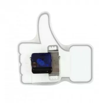 Reloj NeXtime 5185wi Mini Thumbs Up, 20,5x21 cm, pared, blanco/plata