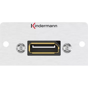 Kindermann Konnect 50 alu Half Size Adapter Plate - Placa frontal modular para encajar - DisplayPort - Aluminio anodizado (7444000888)