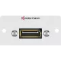 Kindermann Konnect 50 alu Half Size Adapter Plate - Placa frontal modular para encajar - DisplayPort - Aluminio anodizado (7444000888)