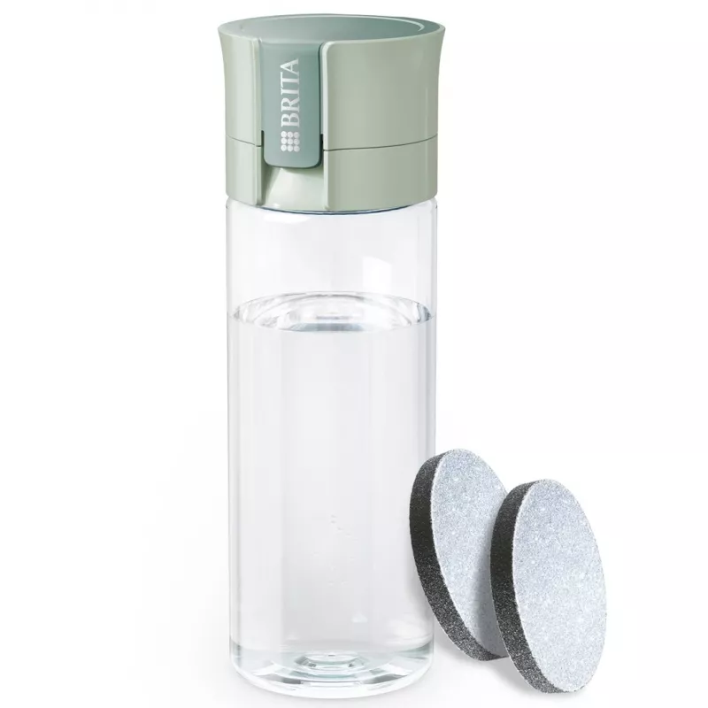 Botella reutilizable BRITA Fill&Go Vital 600 ml con filtro MicroDisc integrado, verde
