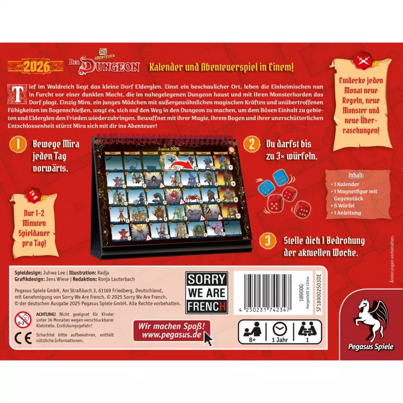 365 adventure – Der Dungeon (Edición 2026), juego de rompecabezas
