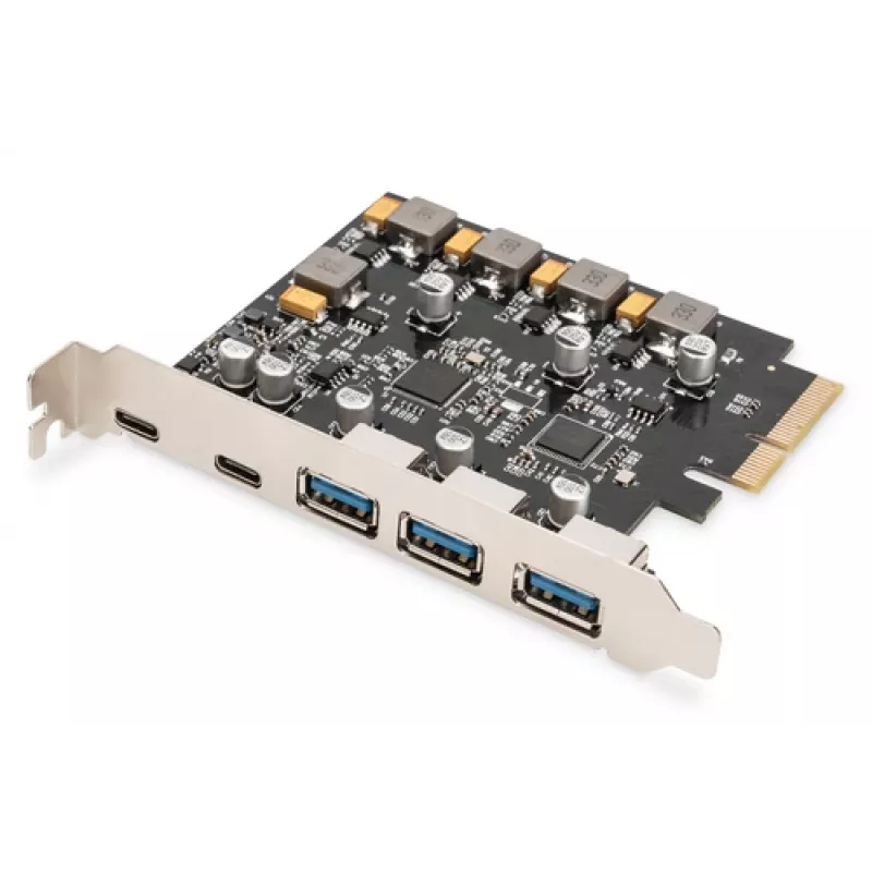 Digitus Tarjeta PCIe 2x USB-C 3x USB A