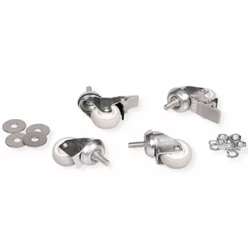 Ruedas giratorias para armario de pared ROLINE, carcasa de acero, capacidad de carga 250 kg, pack de 4
